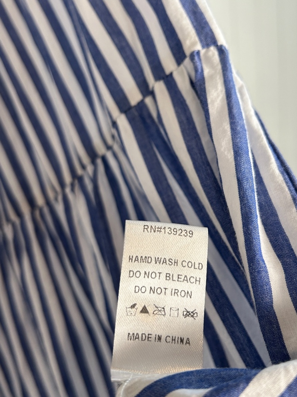 Tuckernuck Pomander Place Size L Kenzo Dress Blue Stripe Tiered Cotton Poplin - Picture 9 of 9